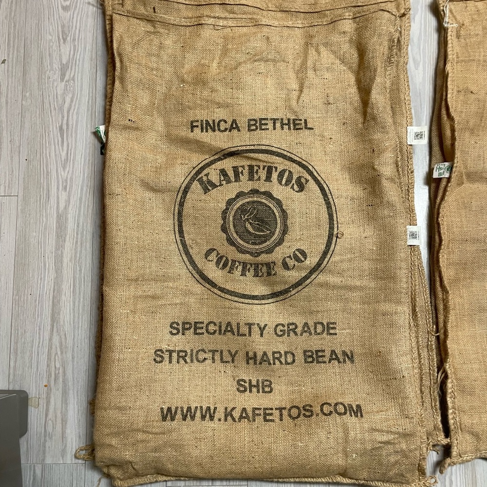 Tan burlap Coffee Sack